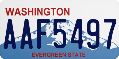 WA license plate AAF5497