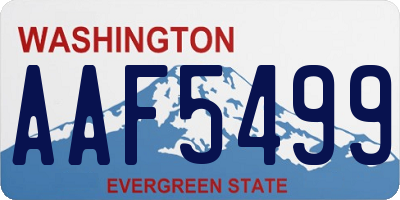 WA license plate AAF5499