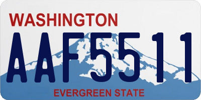 WA license plate AAF5511