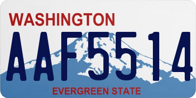 WA license plate AAF5514