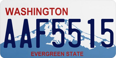 WA license plate AAF5515