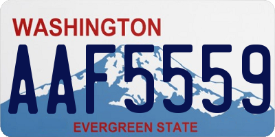 WA license plate AAF5559
