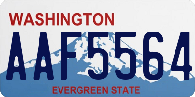 WA license plate AAF5564