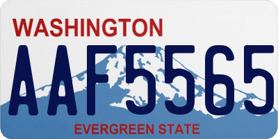 WA license plate AAF5565