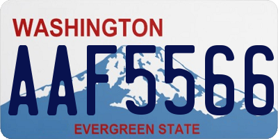 WA license plate AAF5566