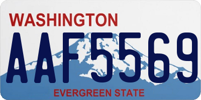 WA license plate AAF5569