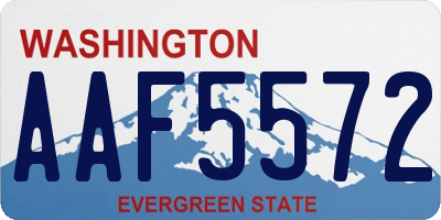 WA license plate AAF5572