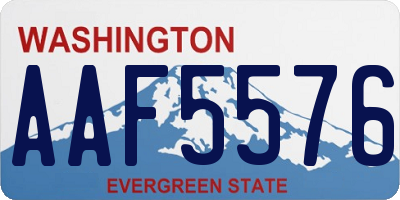 WA license plate AAF5576