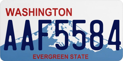 WA license plate AAF5584