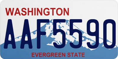 WA license plate AAF5590