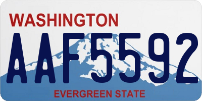 WA license plate AAF5592