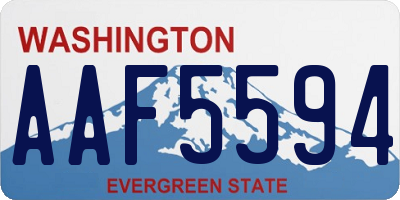 WA license plate AAF5594