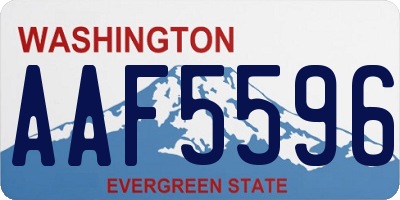 WA license plate AAF5596