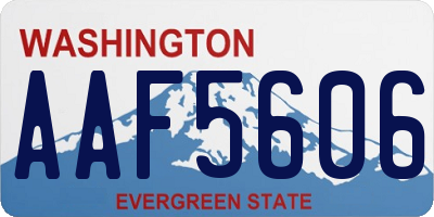 WA license plate AAF5606
