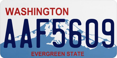 WA license plate AAF5609
