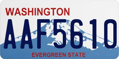 WA license plate AAF5610