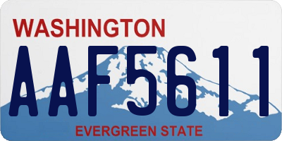 WA license plate AAF5611