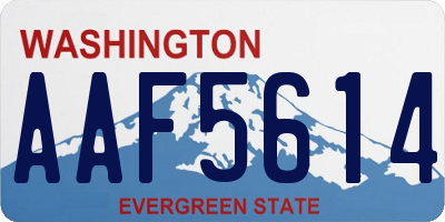 WA license plate AAF5614