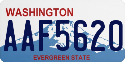 WA license plate AAF5620