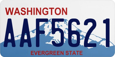 WA license plate AAF5621
