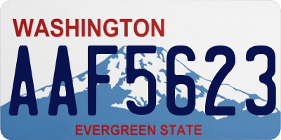 WA license plate AAF5623