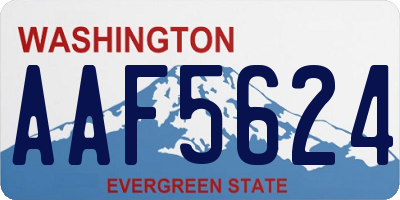 WA license plate AAF5624