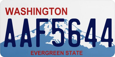 WA license plate AAF5644