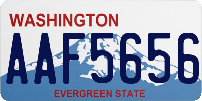 WA license plate AAF5656