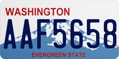 WA license plate AAF5658