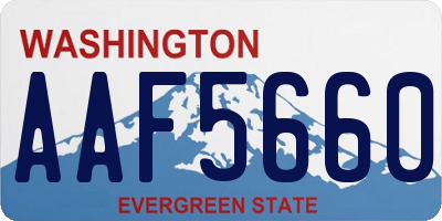 WA license plate AAF5660
