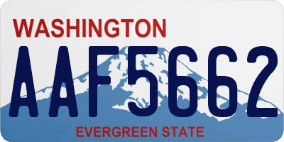 WA license plate AAF5662