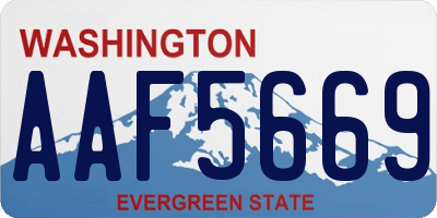 WA license plate AAF5669