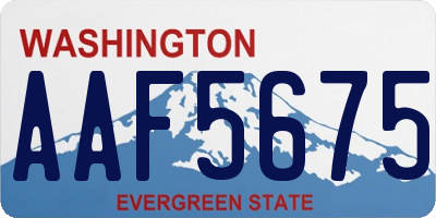 WA license plate AAF5675