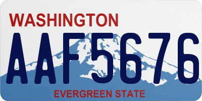WA license plate AAF5676