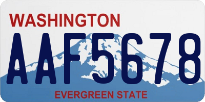 WA license plate AAF5678