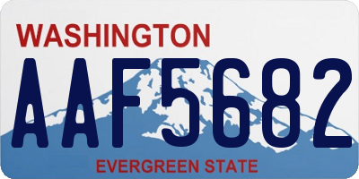 WA license plate AAF5682