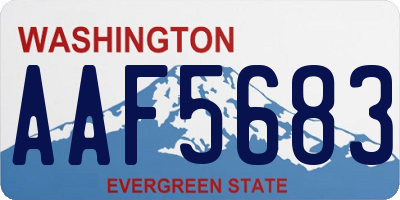 WA license plate AAF5683