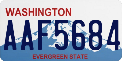 WA license plate AAF5684