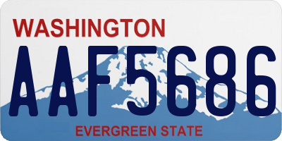 WA license plate AAF5686