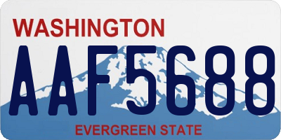 WA license plate AAF5688