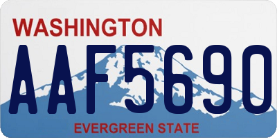 WA license plate AAF5690
