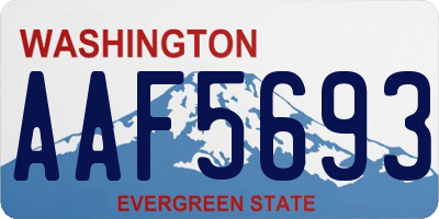 WA license plate AAF5693