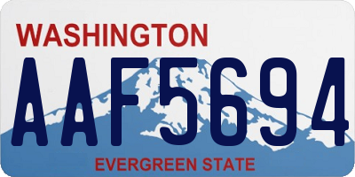 WA license plate AAF5694