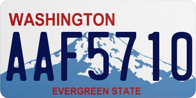 WA license plate AAF5710