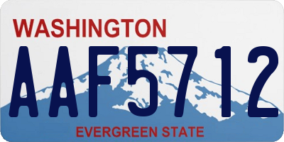 WA license plate AAF5712