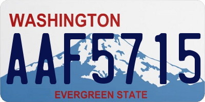 WA license plate AAF5715