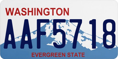 WA license plate AAF5718