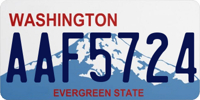 WA license plate AAF5724