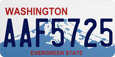 WA license plate AAF5725