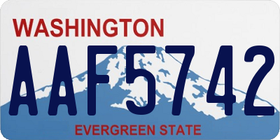 WA license plate AAF5742